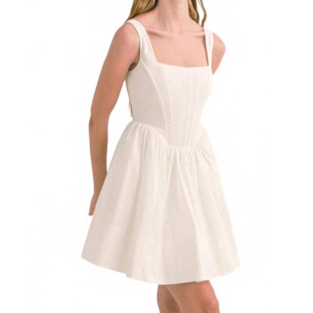 White Corset Dress by RESET - Picture 3 of 11
